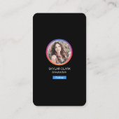 Instagram Social 後を追 Meフォトグリッドレインボー 名刺 (裏面)