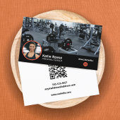 Instagram Social MediaブラックフォトQR 名刺