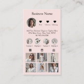 Instagram Social Mediaプロファ後を追イルフォト赤面 名刺 (正面)