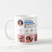 Instagram Social Mediaプロフィール写真グリッド コーヒーマグカップ (左)