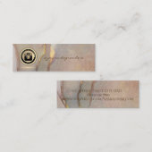 Instagram Social Media Blush Pink Opal スキニー名刺 (正面/裏面)