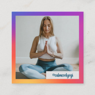 Instagram Social Media Influencerトレンディー写真 スクエア名刺