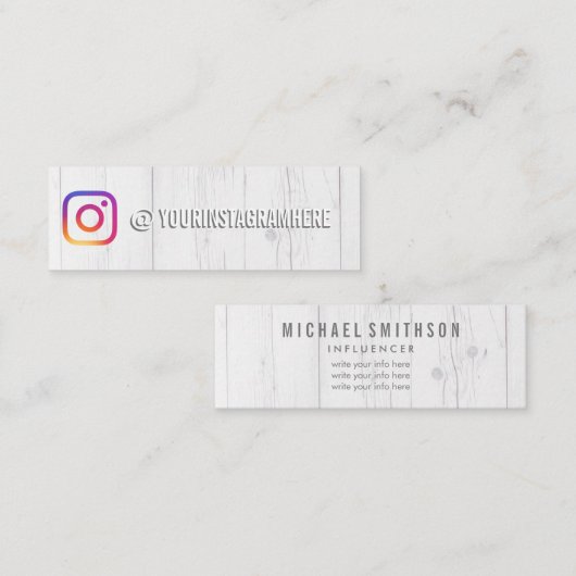 Instagram Social Media Influencer スキニー名刺 (正面/裏面)