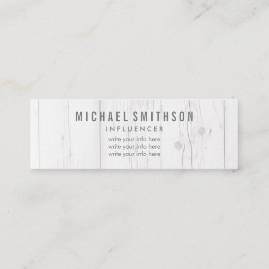 Instagram Social Media Influencer スキニー名刺 (裏面)