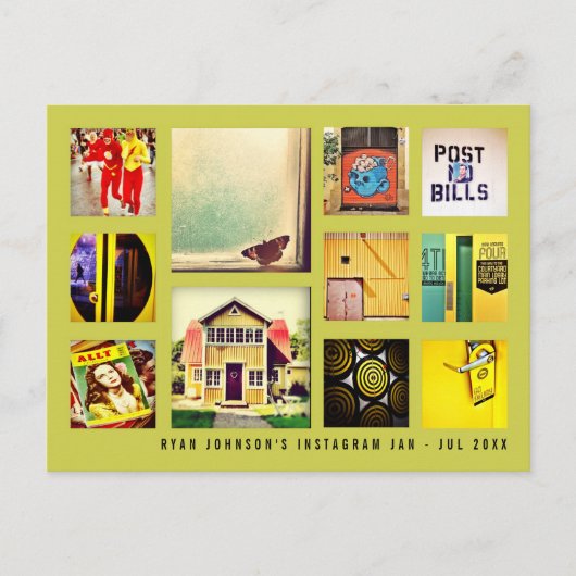 Instagram Square Photo Collage POSの作成 ポストカード (正面)