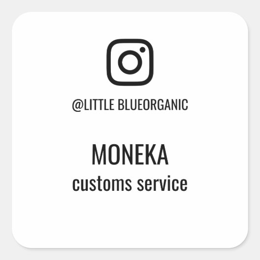 Instagram Sticker | Your Instagram  Sticker スクエアシール (正面)