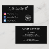 Instagram Twitter手書き名刺 名刺 (正面/裏面)