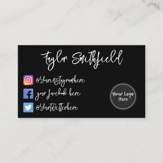 Instagram Twitter Facebookの名刺 名刺 (正面)