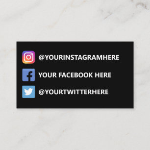 Instagram Twitter Facebook 名刺