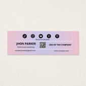 Instagram Us 後を追 Qrコードホログラフィック勾配 (裏面)