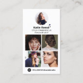 Instagram White 4フォトソーシャルメディア後を追、米国 名刺 (正面)
