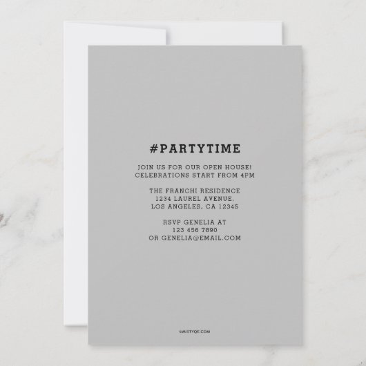 Instagrammed 4写真卒業のお知らせ 招待状 (裏面)