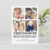 Instagrammed 4 Photo Father's Day Card 招待状 (スタンド正面)