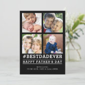 Instagrammed 4 Photo Father's Day Card 招待状 (スタンド正面)