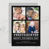 Instagrammed 4 Photo Father's Day Card 招待状 (正面/裏面)