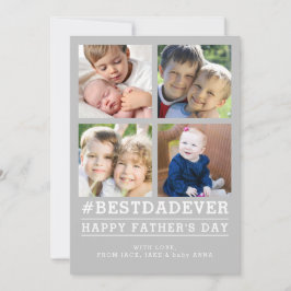 Instagrammed 4 Photo Father's Day Card 招待状