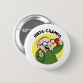 Instagrampsソーシャルメディおもしろいアグランドパプン 缶バッジ (正面&裏面)