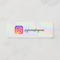 Instagramロゴソーシャルメディアのホログラフィックスクリプト コーリングカード