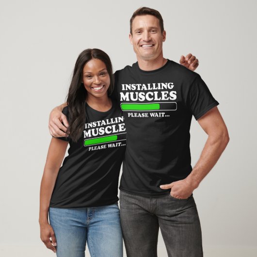 Installing Muscles Loading Please Wait Men Funny Tシャツ (ユニセックス)