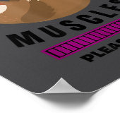 Installing Muscles Sloth Weight Lifting Fitness Mo ポスター (角)