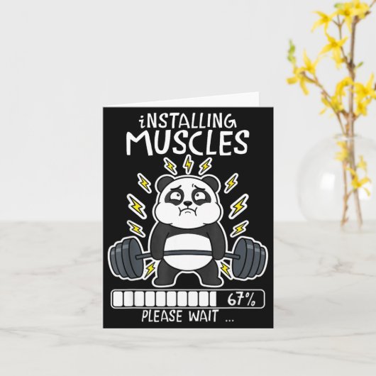 Installing muscles wait panda loading 67 gym カード (黄色い花)