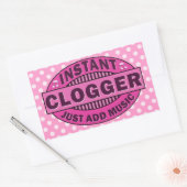 Instant Cloggerが音楽ピンクを追加 長方形シール (封筒)