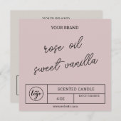 Instant Download モダン Candle Labels 招待状 (正面/裏面)