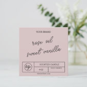 Instant Download モダン Candle Labels 招待状 (スタンド正面)