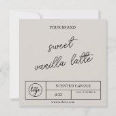 Instant Download モダン Candle Labels 招待状 (裏面)