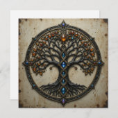 Instant Download Celtic Tree Greeting Card シーズンカード (正面/裏面)