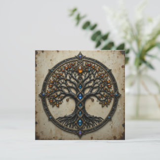 Instant Download Celtic Tree Greeting Card シーズンカード