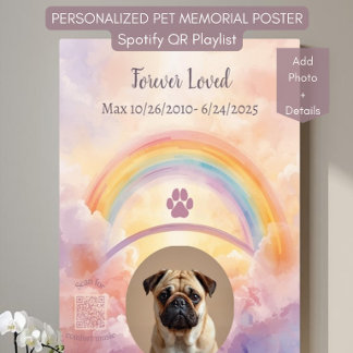 Instant Download Printable Rainbow Bridge Dog ポスター