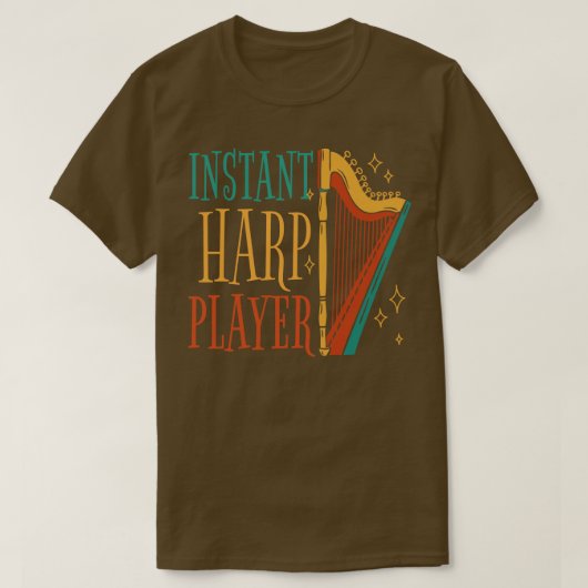 Instant Harp Player Harp Music Inspira Tシャツ (デザイン正面)