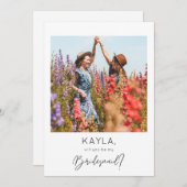 Instant Photo Be My Bridesmaid Proposal 招待状 (正面/裏面)