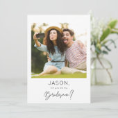 Instant Photo Be My Bridesman Proposal 招待状 (スタンド正面)