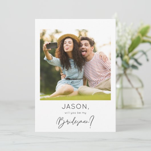 Instant Photo Be My Bridesman Proposal 招待状 (スタンド正面)