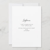 Instant Photo Be My Groom Maid Proposal 招待状 (裏面)