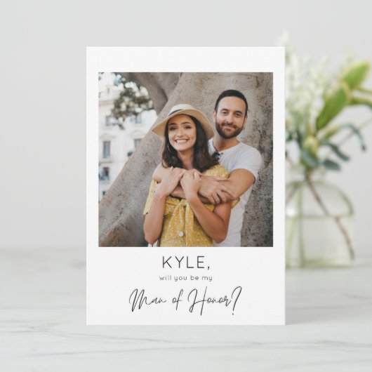 Instant Photo Be My Man Of Honor Proposal 招待状 (スタンド正面)
