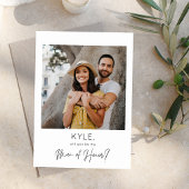 Instant Photo Be My Man Of Honor Proposal 招待状