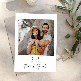Instant Photo Be My Man Of Honor Proposal 招待状
