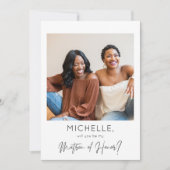 Instant Photo Be My Matron of Honor Proposal 招待状 (正面)