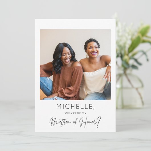 Instant Photo Be My Matron of Honor Proposal 招待状 (スタンド正面)