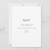 Instant Photo Be My Matron of Honor Proposal 招待状 (裏面)