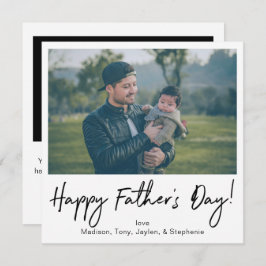 Instant Photo Happy Father's Day Card 招待状