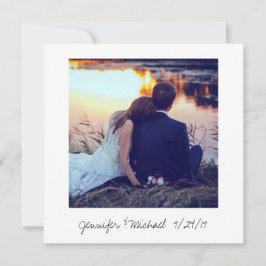 Instant Photo Look 結婚's Photo Thank You サンキューカード