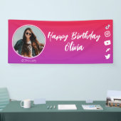 InstapartyまたはBloggerParty誕生日 横断幕 (トレードショー)