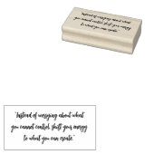 “Instead of worrying about what you cannot control ラバースタンプ (押印)