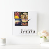 instramのフォトクロック スクエア壁時計 (ホーム)