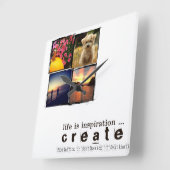 instramのフォトクロック スクエア壁時計 (傾斜)