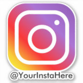 instramビジネスソーシャルメディアモダンミニマル シール (正面)